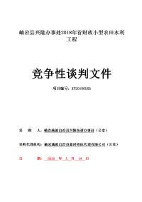 岫岩县兴隆办事处2018年省财政小型农田水利工程