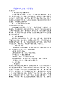 学前班班主任工作计划