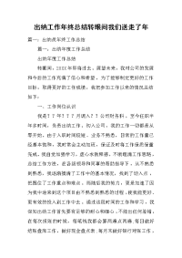 出纳工作年终总结转眼间我们送走了年.docx