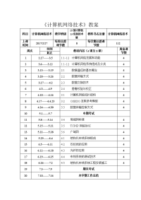 计算机网络技术教（学）案