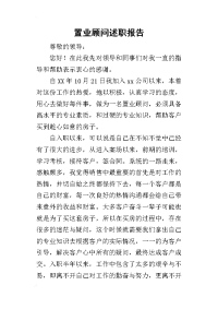 置业顾问的述职报告