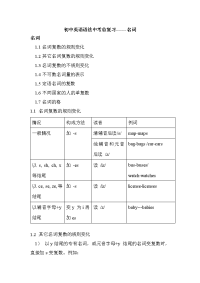 初中英语语法中考总复习名词