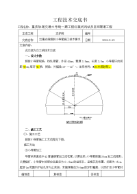 出碴支洞V级围岩超前小导管施工技术交底(002)