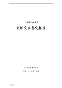 xxxxxx水电站大坝蓄水安全鉴定报告