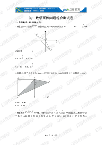 初中数学面积专题综合测试卷