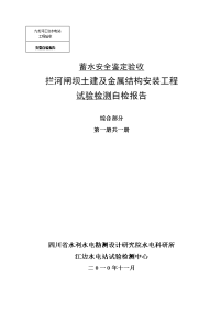 蓄水安全鉴定试验检测自检报告-试验中心