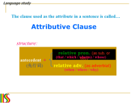 高中英语定语从句AttributiveClause课件必修二