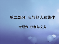 中考政治 专题复习六 权利与义务课件