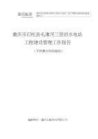 三层岩水电站工程下闸蓄水阶段验收建设管理工作报告(终稿)