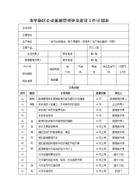 龙华新区企业能源管理体系建设工作计划表doc