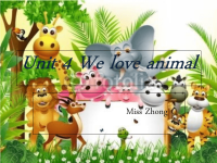 小学英语We love animals.课件