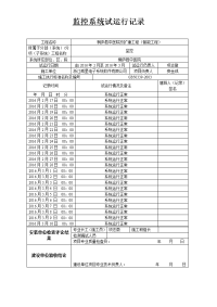 视频监控系统试运行记录