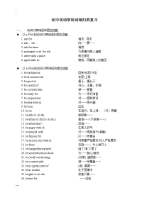 初中--英语常用词组(中考必会)