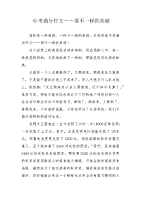 中考满分作文――那不一样的美丽.docx