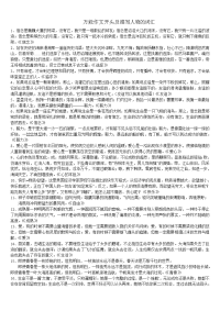 万能作文开头及描写人物的词汇