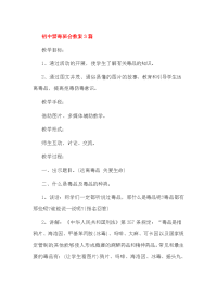 初中禁毒班会教案篇