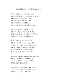 初中英语语法介词用法口诀大全.docx