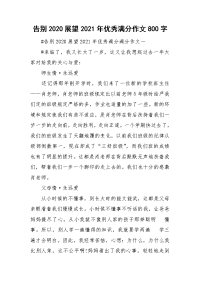 告别2020展望2021年优秀满分作文800字.doc