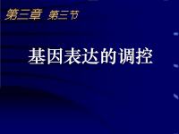 高中生物课件基因表达的调控