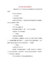 关于作文开头写作技巧