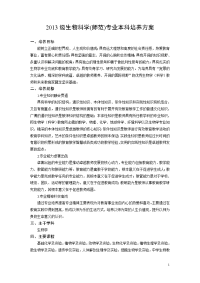 2013级生物科学师范专业本科培养方案