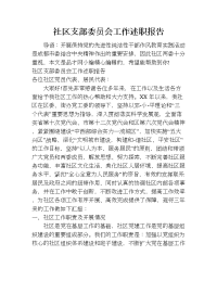 社区支部委员会工作述职报告.doc