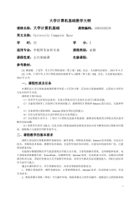 2013大学计算机基础教学大纲