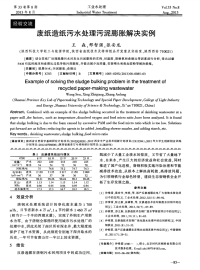 废纸造纸污水处理污泥膨胀解决实例