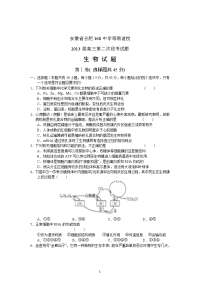 周良帅做安徽省合肥168中学等联谊校2013届高三第二次段考生物试题