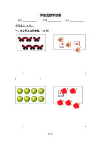 学前班数学试卷 (新)