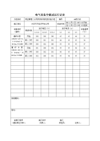 电气设备空载试运行记录.doc