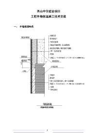 西山中学外墙保温施工技术交底