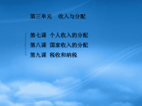 高中政治：经济生活知识框架复习资料课件新人教必修1