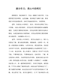 满分作文：我心中的明灯.docx
