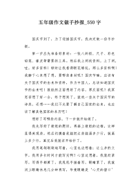 五年级作文做手抄报550字.docx