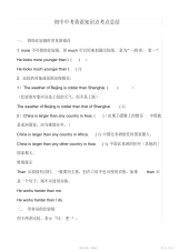 【总结】初中中考英语知识点考点总结