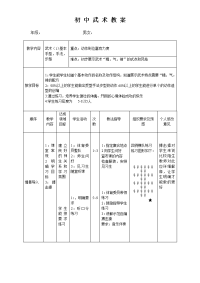 初中武术教案