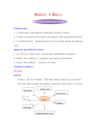 高中英语 Module 4(Music)教案 外研版选修6 教案