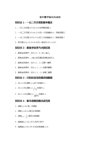 2013初中数学中考常考知识点总结