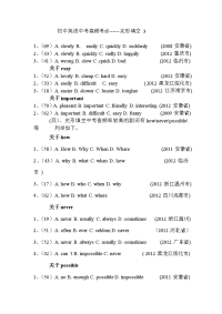 初中英语中考高频考点3
