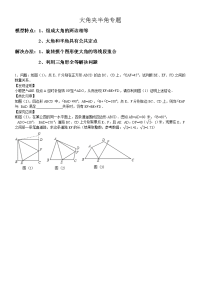 初中数学中考大角夹半角专题