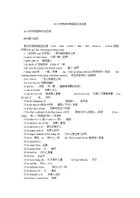 2014中考初中英语知识点总结