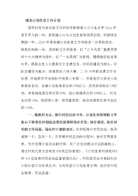 镇里计划生育工作计划