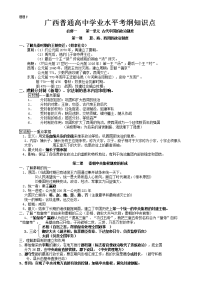 广西高中历史学业水平测试知识点