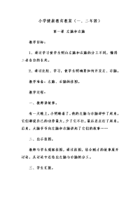 小学健康教育教案