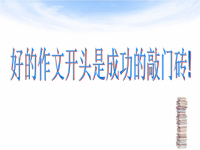 作文开头技法指导