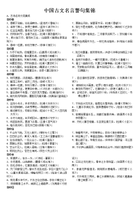 中国古文名言警句集锦