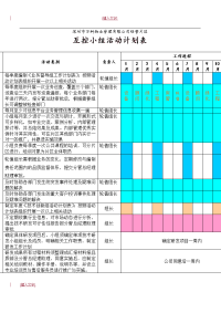 活动计划