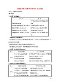 2021版高考生物一轮复习5生物技术的安全性和伦理问题生态工程教案新人教版选修3