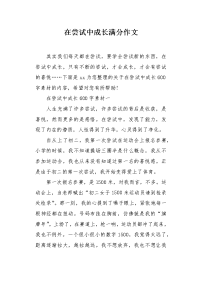 在尝试中成长满分作文.docx
